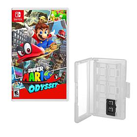 "Super Mario Odyssey" Game for Nintendo Switch with Game Caddy
