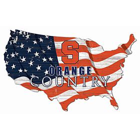Syracuse University USA Shape Flag Cutout