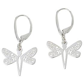 Tanya Moss Sterling Silver Dragonfly Drop Earrings