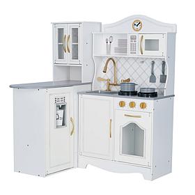 Teamson Kids Little Chef Upper East Retro Play Kitchen, White