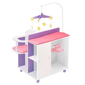 Teamson Kids Olivia's World Polka Dots Princess Doll Changing Station