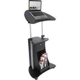 Techni Mobili Sit-to-Stand Adjustable Laptop Pedestal on Wheels