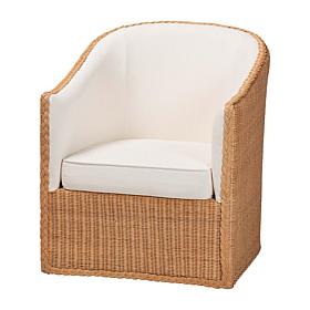 Tessa Bohemian Rattan Arm Chair with Cushion