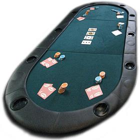 Texas Hold'em Folding Poker Tabletop with Cupholders