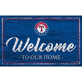 Texas Rangers Team Color Welcome Sign - 11x19"
