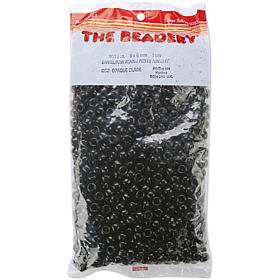 The Beadery Pony Beads 6mmX9mm 900/Pkg-Opaque Black