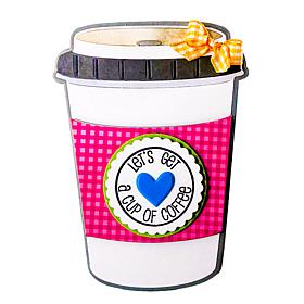 The Stamps of Life Coffee Cup Shaped Card Fold-it Die Set
