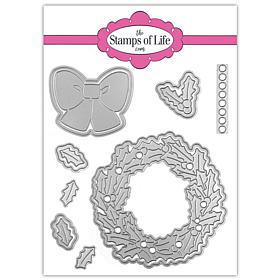 The Stamps of Life HollyWreath2Stamp Dies