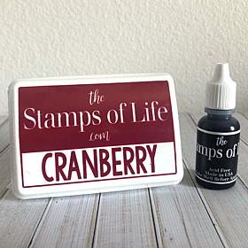 The Stamps of Life Ink Pad and Refill - Cranberry 