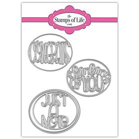 The Stamps of Life Oval Add On Words Die Set