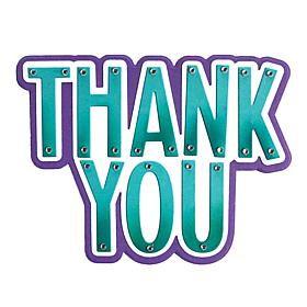 The Stamps of Life Thank You Shaped Card Fold-it