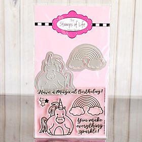 The Stamps of Life Unicorn Pudgie Stamp and Die Combo Pack