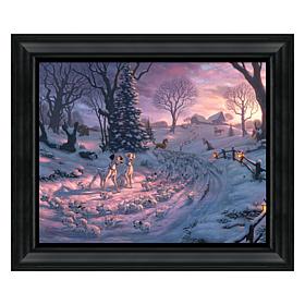 Thomas Kinkade Disney 101 Dalmatians on the Run - 16" x 20" Brushst...