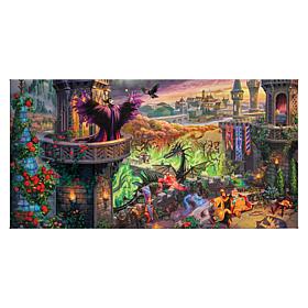 Thomas Kinkade Disney Maleficent - 16" x 31" Gallery Wrapped Canvas