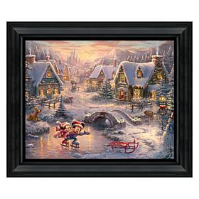Thomas Kinkade Disney Mickey and Minnie - Sweetheart Holiday - 16" ...