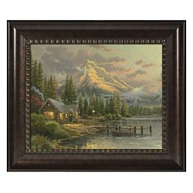 Thomas Kinkade Lakeside Hideaway - 16" x 20" Brushstroke Vignette (...