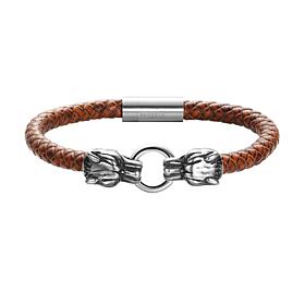 Tiger Heads Leather Bracelet