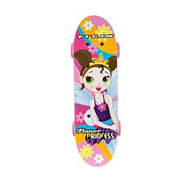 TITAN Flower Princess Pink 17" Complete Skateboard for Kids 5+