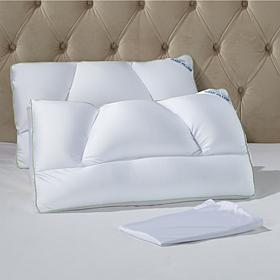 Tony Little DeStress® Micropedic Pillow 2-pack w/2 Pillowcases - Queen