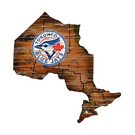 Toronto Blue Jays 24in. Distressed State w/Logo Sign  