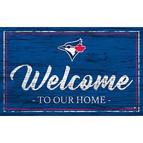 Toronto Blue Jays Team Color Welcome Sign - 11x19"