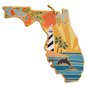 Totally Bamboo Summer Stokes State-Shaped Cutting Board