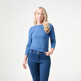 Tower Hill by Christie Brinkley Cable Knit Tee