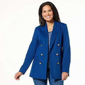 Tower Hill by Christie Brinkley Double-Breasted Relaxed Blazer