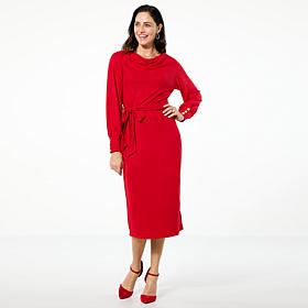 Tower Hill by Christie Brinkley Knit Cowl Neck Dress