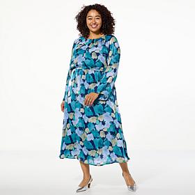 Tower Hill by Christie Brinkley Metallic Maxi Dress with Pockets