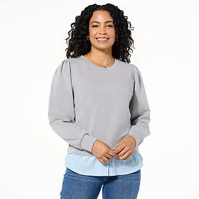 Tower Hill by Christie Brinkley Mixed Media Pullover Sweatshirt