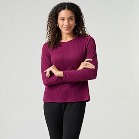 Tower Hill by Christie Brinkley Textured Funnel Neck Top