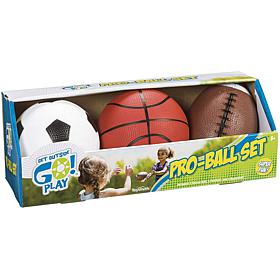 Toysmith Get Outside Go Play! Outdoor Pro Ball Set 3 ball set