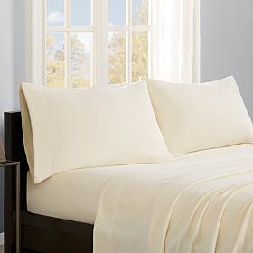True North by Sleep Philosophy Micro Fleece Sheet Set - Ivory - Queen