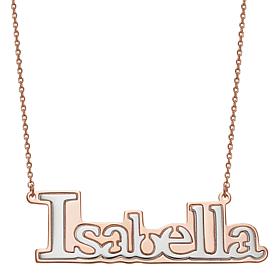 Two-Tone Sterling Silver Name Necklace