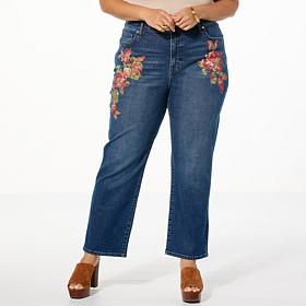 TWRHLL by Christie Brinkley Floral Print Jean