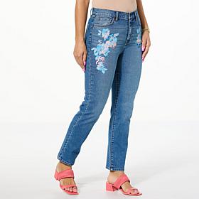 TWRHLL by Christie Brinkley Floral Print Jean