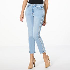 TWRHLL by Christie Brinkley Frayed Sideseam Jean