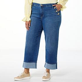 TWRHLL by Christie Brinkley Mid-Rise Relaxed Wide-Leg Jean