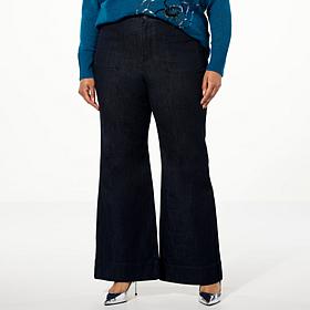 TWRHLL by Christie Brinkley Patch Pocket Denim Trouser Jean