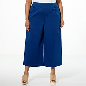 TWRHLL by Christie Brinkley Pull-On Wide-Leg Crop Pant