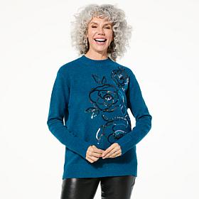 TWRHLL by Christie Brinkley Sequin Sweater