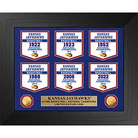 University Of Kansas Basketball Gold Coin Deluxe Banner Photo Mint