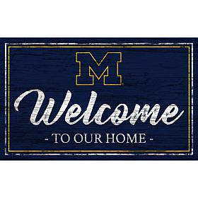 University of Michigan Team Color Welcome Sign - 11x19"