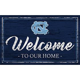 University of North Carolina Team Color Welcome Sign - 11x19"