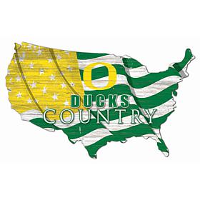 University of Oregon USA Shape Flag Cutout