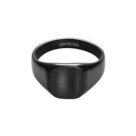 Van Heusen Men's Stainless Steel Black Square Signet Ring