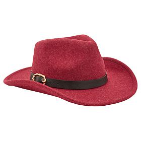 Vince Camuto Western Belted Felt Cowboy Hat
