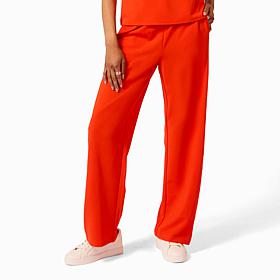 Vivica A. Fox Collection Luxe Crepe Knit Pull-On Pant w/Metallic Trim
