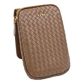 VYBZ Luxe Basketweave Faux Leather Magnetic Pocket Pal Pouch